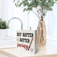 thumbnail image 6 of Zomyto 7x7 In Hey Batter Batter Swing Wooden Box Sign Desk Decor Baseball Wooden Block Plaque, 6 of 6