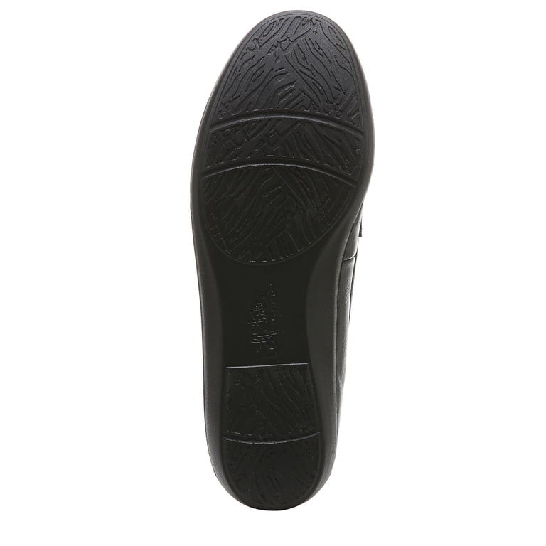 LifeStride Mocassino Donna Nico – Tomaia In Ecopelle Nera, Taglia 8.5 Wide (Larga) – Suola Trazione, Tacco 2,5 Cm