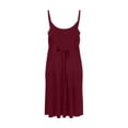 thumbnail image 7 of Xaqiouau Womens Solid Spaghetti Strap Mini Dress Backless Casual Summer Loose Swing Dress Sleeveless Beach Vacation Sundress, 7 of 7