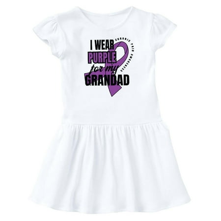 

Inktastic Chronic Pain I Wear Purple For My Grandad Gift Baby Girl Dress