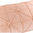 thumbnail image 6 of JWH Soft Velvet Throw Pillow Cover Decorative Geometric Accent Pillow Case in Rectangle Shape Bed Couch Bedroom 14x24inch Peach Pink, 6 of 9