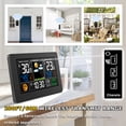 thumbnail image 2 of Labymos 3-In-1 Weather Station Clock Wall-Mounted Digital Clock Thermometer Hygrometer Barometer Indoor Outdoor Color Screen, 2 of 8
