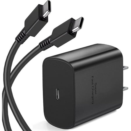 45W Super Fast Charging Type C Wall Charger for ZTE Blade X1 5G Super Fast Charging 45W PD Wall Charger Plug with 5FT USB C Cable - Black