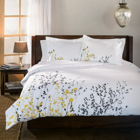 - Superior Reed Premium Cotton Embroidered 3-Piece Duvet Cover Set