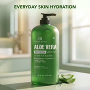 Botanic Hearth Aloe Vera Moisturizing Liquid Gel – 100% Pure Aloe, Enriched with Vitamin C for Dry & Itchy Skin – No Added Color, Fragrance, or Alcohol – 16 fl. oz