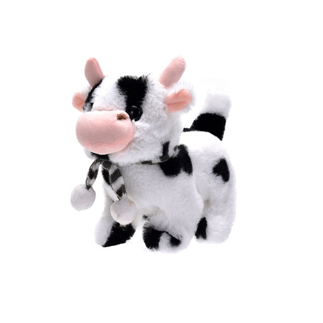 TIELUTT Vache Animée Interactive Réaliste avec Sons Réalistes et Mouvements Doux pour Enfants et Tout-Petits Vous Copieur Cornichon pour Enfants Musique Douce pour Enfants Petits Cactus Ensoleillé le Cactus Écoute et