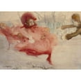 thumbnail image 2 of Witold Wojtkiewicz 14x11 Black Ornate Wood Framed Double Matted Museum Art Print Titled: Gusts of Spring (1905), 2 of 5