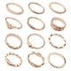 thumbnail image 2 of Anillos para mujer, regalos para mujer, conjunto de 12 piezas de aretes colgantes con diseño geométrico redondo y nudos tallados., 2 of 5