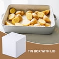 thumbnail image 4 of Uxcell Square Tin Box, Metal Storage Tin Box Portable Storage Container with Lid for Tea Candy Treats Gifts Favor White, 4 of 7