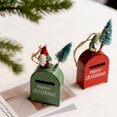 thumbnail image 5 of 1pc Iron Christmas Tree Ornament Xmas Hanging Pendant Decor Xmas Mailbox Metal Santa Mailbox Resin Christmas Gnome Decoration, 5 of 5