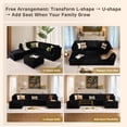 thumbnail image 3 of XIZZI 127.5" Modular Sectional Sofa,Oversized Cloud Couch with Deep Seat,U-Shaped Modern Sectional Couches for Living Room,6 Seat,Black, 3 of 8