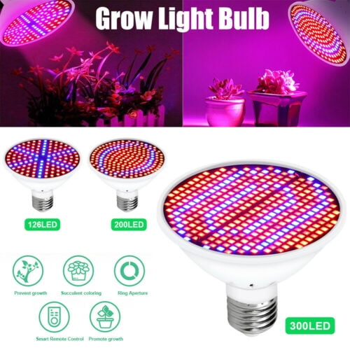 E27 126/200/300  Led Grow Light Bulbs Lamp for Indoor Plant Hydroponic Veg Bloom 
