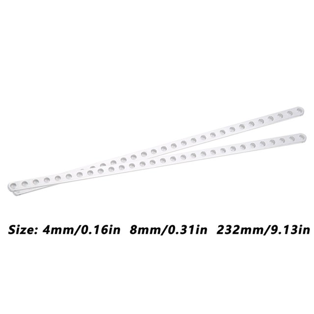 Viga de soporte plana ANGGREK 2 uds aluminio 29 orificios 4mm x 8mm x 232mm
