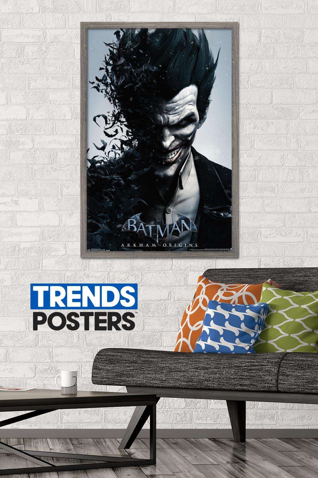DC Comics Video Game - Arkham Origins - Portrait Wall Poster, 22.375" x 34", Framed