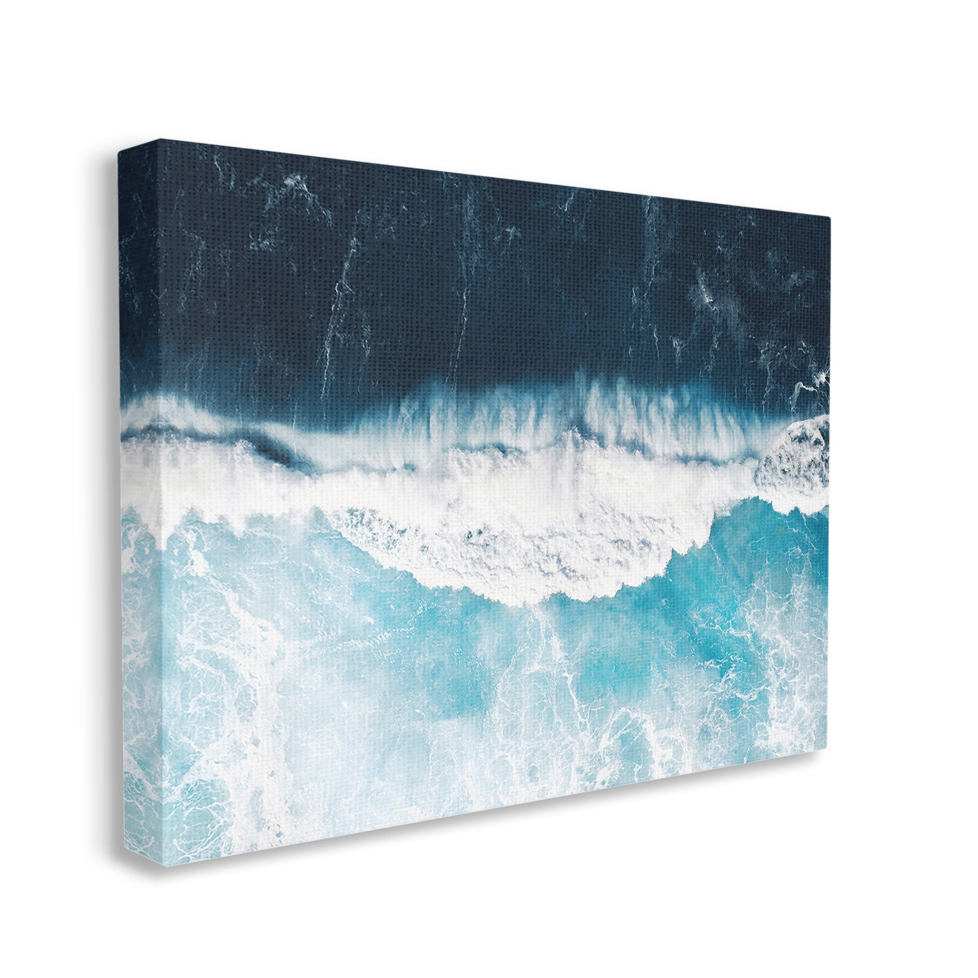 Stupell Industries Crashing Ocean Waves Landscape Photography Gallery Wrapped Canvas Art Print Wall Art, 30 x 24