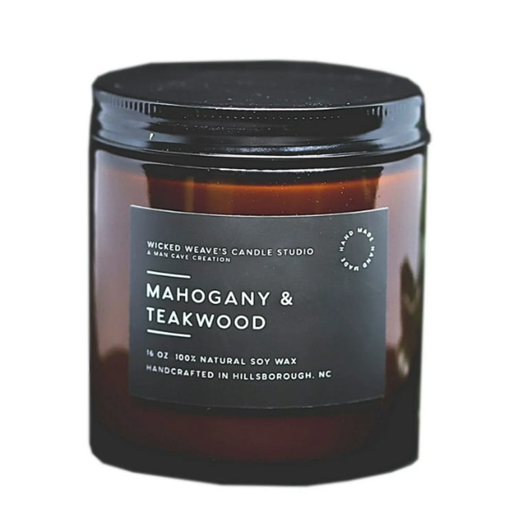 Mahogany Teakwood - 100% Soy Wax Scented Candle 8 oz