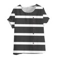 thumbnail image 4 of Womens Shirts Short Sleeve Dressy Womens Tops Dressy Casual V Neck Ladies Striped Tee Shirt Oversized Tops Items Ordered by Me, 4 of 4