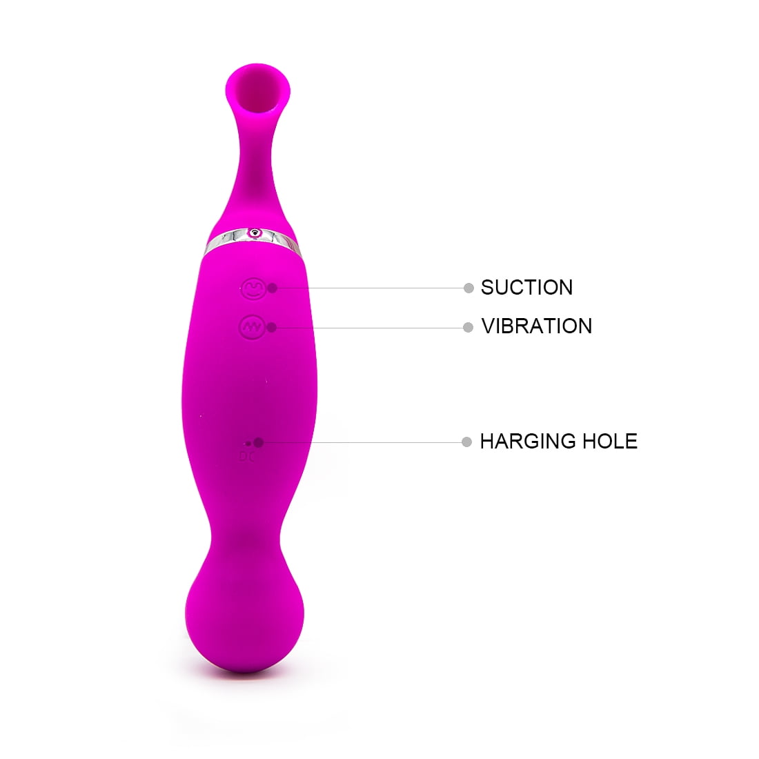 NBSexToy Sexual Nipple Stimulators 12 Sucking+12 Vibrating Modes Clitoralis Sucker With Vagina Dildo Couples Toys For Adults Purple Adult Toys For Women 