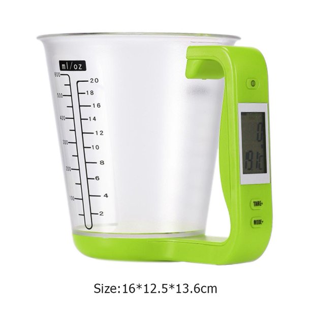 Taza medidora electrónica Básculas de cocina Tazas medidoras digitales (Verde) Ehuebsd Libre de BPA