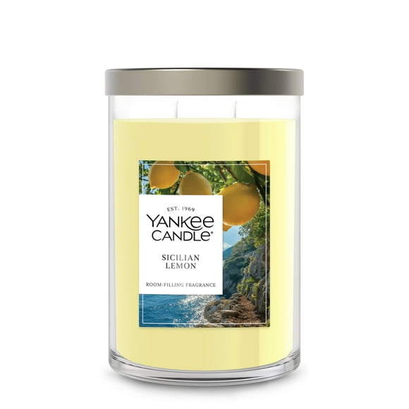 Vaso grande de Candle Yankee Candle con aroma a limón siciliano