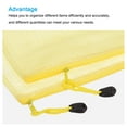 thumbnail image 4 of Uxcell A4 File Document Pockets Bill Pouch Mesh Zipper Bags, Yellow 3 Pack, 4 of 5