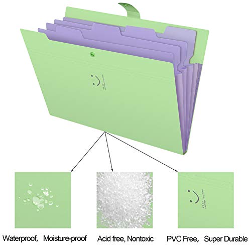 Buy Skydue Letter A4 Paper Expanding File Folder Pockets Accordion ...