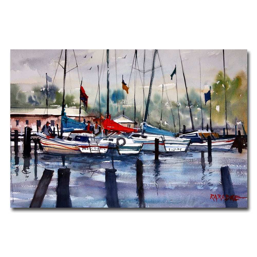 Trademark Art "Menominee Marina" Canvas Art by Ryan Radke