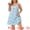 Light Blue, variant on DARING DIVA Women's Plus Size Printed Strap Nightwear 1X Black