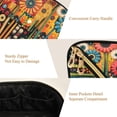 thumbnail image 5 of FORMRS Makeup Bag Travel Cosmetic Organizer for Women Fold Flat Zipper Pouch with Handle, Red Colorful Flowers with Dots, 5 of 8