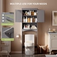 thumbnail image 2 of Over The Toilet Storage Cabinet, Asofer Bathroom Space Saver Organizer above Toilet with Adjustable Shelf & Door, 2 of 10