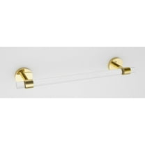 Alno A7220-18 Contemporary Acrylic 18" Wide Clear Towel Bar - Brass