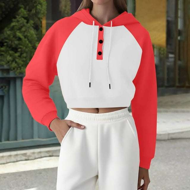IMENGL Chandails Molletonnés pour Femmes, Coupe Ample, Couleur Unie, Rouge 2TG, Taille M-3TG