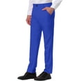 thumbnail image 4 of INSPIRE CHIC Men's Formal Flat Front Straight Fit Solid Prom Dress Pants, 4 of 6