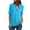Sky Blue, variant on Summer Tops for Women Mgmyaa Women Tops Plus Size V-Neck Long Sleeve Tops Zip Loose Tunic Rollable Blouse Fashion Solid Color Fit Casual Shirts