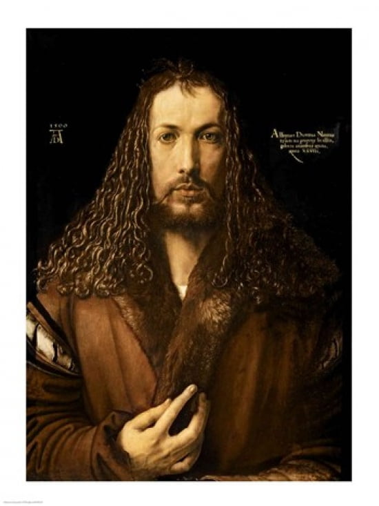 Self Portrait at the Age of Twenty-Eight 1500 Canvas Art - Albrecht Durer (18 x 24)