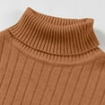 thumbnail image 5 of Nmnitkp Men's Turtleneck Sweaters Long Sleeve Knitted Lightweight Casual Pullover Sweater Fall Winter Spring Brown,L, 5 of 6