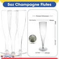 thumbnail image 3 of PMU Plastic Champagne Flutes 5 oz Pkg/5, 3 of 8