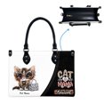 thumbnail image 5 of Pampas Cat Bag, Personalized Leather Handbags For Women - Personalized Bag with Name - Tote Bags for Mom Grandma - Custom Gifts Ideas for Her, Gift for Cat Lover, Cat Mom, 5 of 7