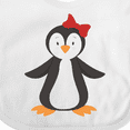 thumbnail image 4 of Inktastic Cute Penguin, Little Penguin, Penguin with Bow Boys or Girls Baby Bib, 4 of 4