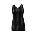 thumbnail image 1 of Ropa Playa Ocean Pacific para Mujer Vestido Corto Crochet Cuello V Sin Mangas Negro Talla M, 1 of 4