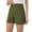 Green, variant on Akafmk Womens Stretch 5" Inseam Shorts High Waisted Solid Color Casual Buttons Chino Bermuda Shorts with Pockets Green L