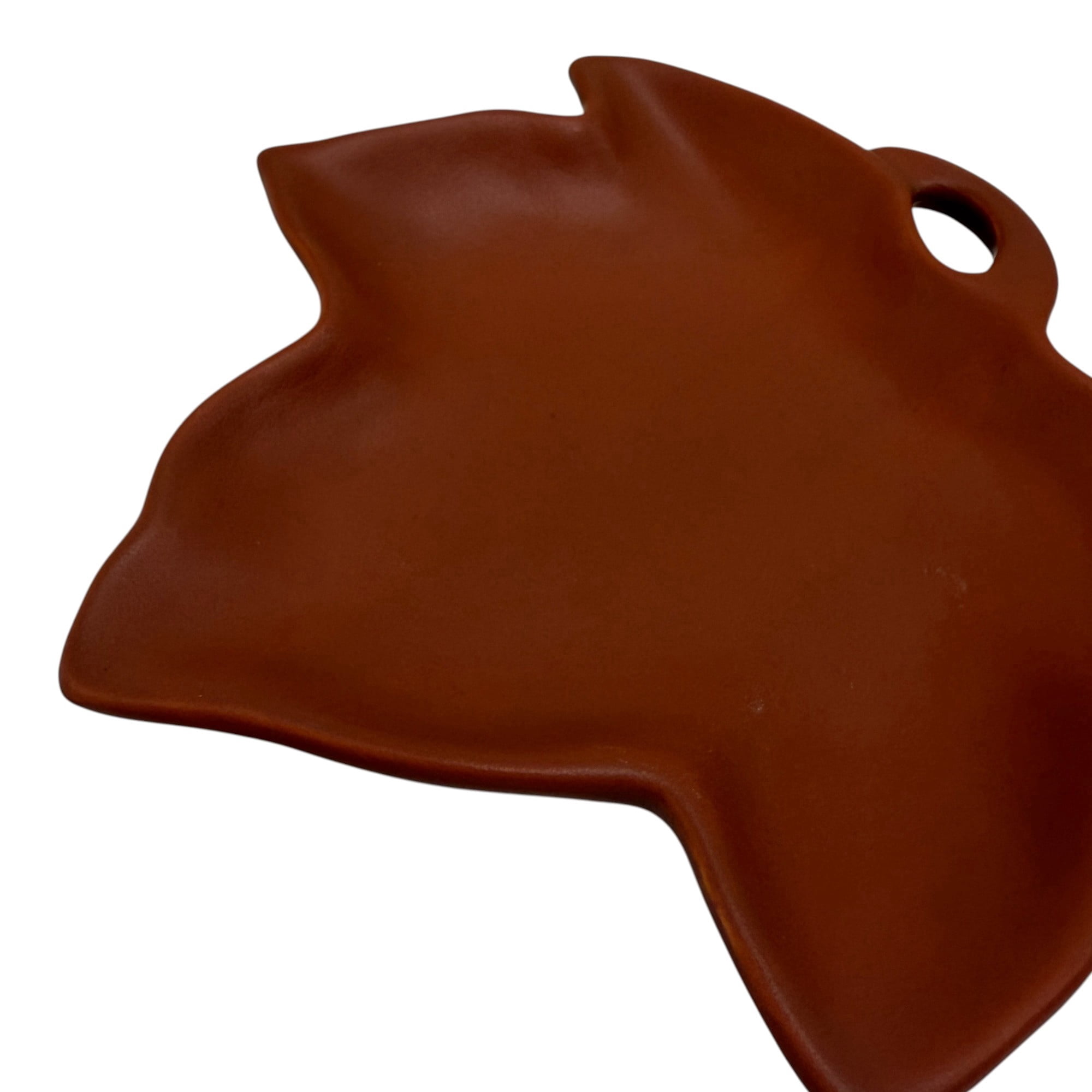 Ceramic Maple Leaf Decorative Tray, Brown, 6", Fall by Way To Celebrate