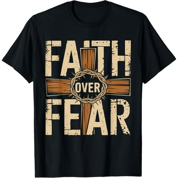 Magical and Funny Jesus lover Gifts Faith over Fear Christian T-Shirt