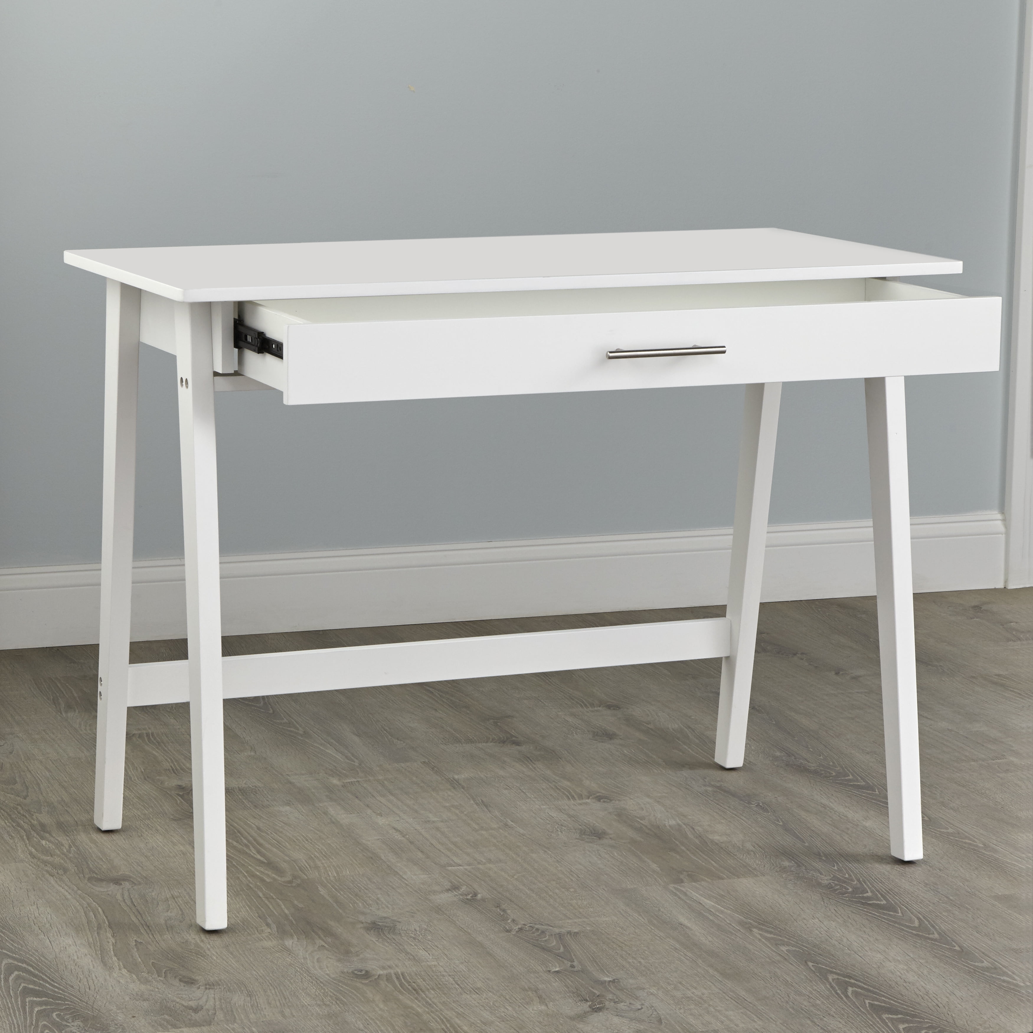 Costway Computer Desk Wooden Writing Desk Modern Home Office Workstation Pc  Laptop Table For Small Space White : Target