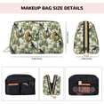 thumbnail image 2 of Tropical Cute Parrot Toucan Makeup Bag, Large Capacity Travel Cosmetic Bag for Women Girls- Travel Toiletry Bag Leather Portable Waterproof Makeup Case Organizer with Handle, 2 of 4