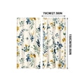thumbnail image 3 of Beautynvta 2 Pack Floral Kitchen Curtains, Rod Pocket Light Filtering Short Window Drapes, Green Leaf Flower Printed Curtain Panels for Kitchen Bathroom Farmhouse Decor, 3 of 7