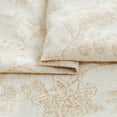 thumbnail image 7 of Lazzzy Farmhouse Linen Curtains for Living Room Floral Print Semi Sheer Window Curtains for Bedroom Grommet Top 2 Panels Taupe on Beige W50 x L63, 7 of 7