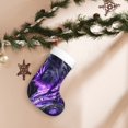 thumbnail image 7 of Disketp Purple Pattern White Tiger Christmas Stockings, Xmas Stocking for Family Holiday Season Décor, Personalized Holiday Indoor Decorations, 7 of 7