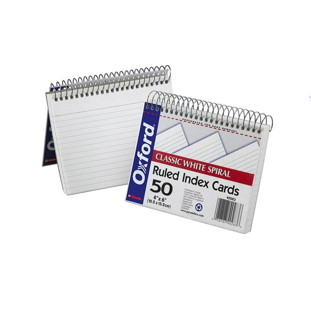 Cards SCards Piral Index 4 x 6, 50 Blanc