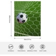 thumbnail image 2 of Soccer Football in Goal Net Blanket Throw Blanket Soft Comfortable for Sofa Chair Bed Office 50"x60", 2 of 6
